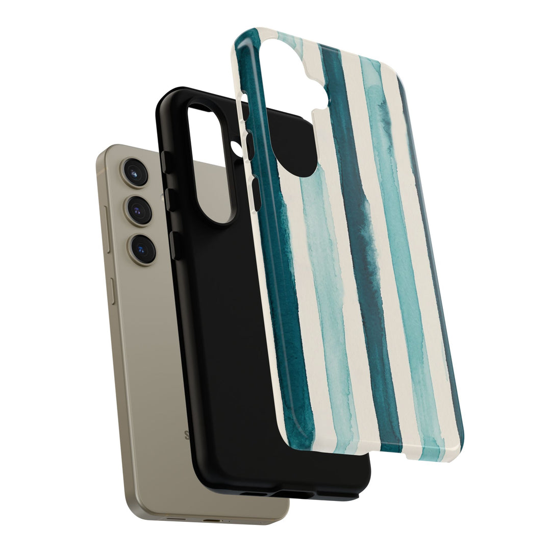 Tough Cute Green Stripes Phone Case, for IPhone 17 Pro Max | Iphone 17 Air, Iphone 16, IPhone 15, 14 13 12, Samsung Galaxy S26, S25, S24, S23