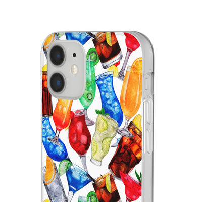 Cute Flexi Phone Cases, For Iphones and Samsung Galaxy Phones, Tropical Summer Fruit Cocktails, Galaxy S23 Phone Case, Samsung S22 Case, Samsung S21, Iphone 15, Iphone 14, Iphone 13