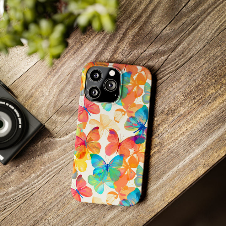 Slim Cute Phone Cases for Iphone - | iPhone 15 Case | iPhone 15 Pro Max Case, Iphone 14 Case, Iphone 14 Pro Max, Iphone 13, Summer Bright Butterflies - Studio40ParkLane