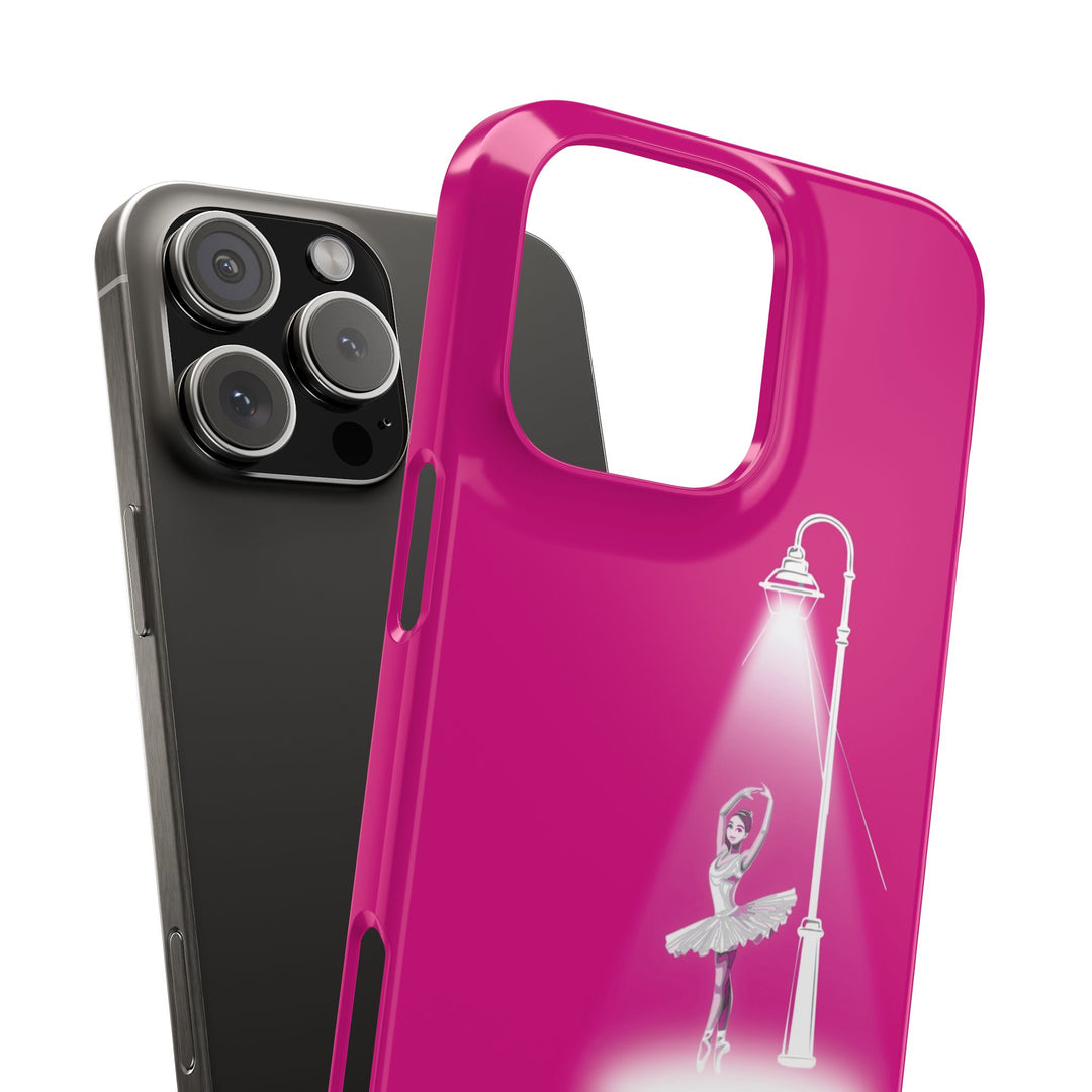Slim Pink Ballet Dancer Spotlight Gift for Her Cute Phone Cases for Iphone 16 Pro Max | iPhone 15 Case | iPhone 15 Pro Max Case, Iphone 14, 13, 12, 11, 10, 8, 7 - Studio40ParkLane