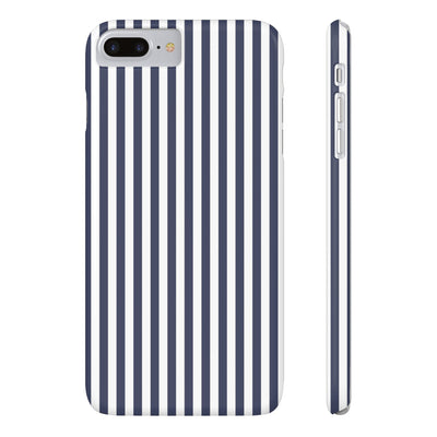 Slim Navy Blue Striped Cute Phone Case for Iphone 16 - | iPhone 15 Pro Max Case | iPhone 14 Case Iphone 13 12 11 10 9 8 7 XS X Gift for Her - Studio40ParkLane