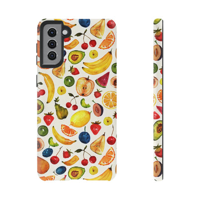 Impact Resistant, Mixed Fruits, Cute Phone Cases for Samsung S24, S23, S22, S21, IPhone 15 pro Iphone 14 pro Iphone 13 IPhone 12 Iphone 11