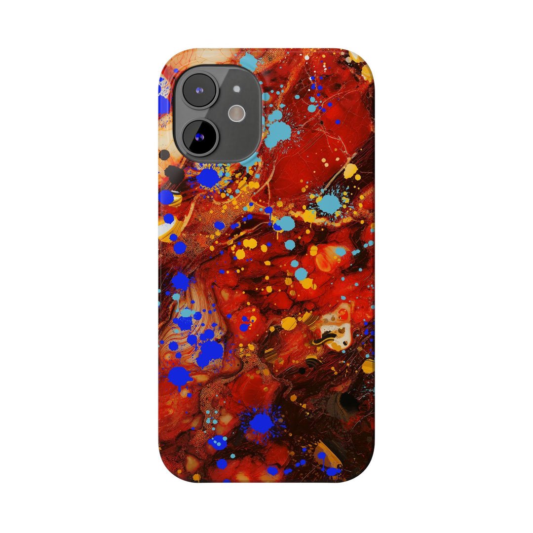 Slim Cute Phone Cases for Iphone - | iPhone 15 Case | iPhone 15 Pro Max Case, Iphone 14 Case, Iphone 14 Pro Max, Iphone 13, Fall Marble Paint Splash - Studio40ParkLane
