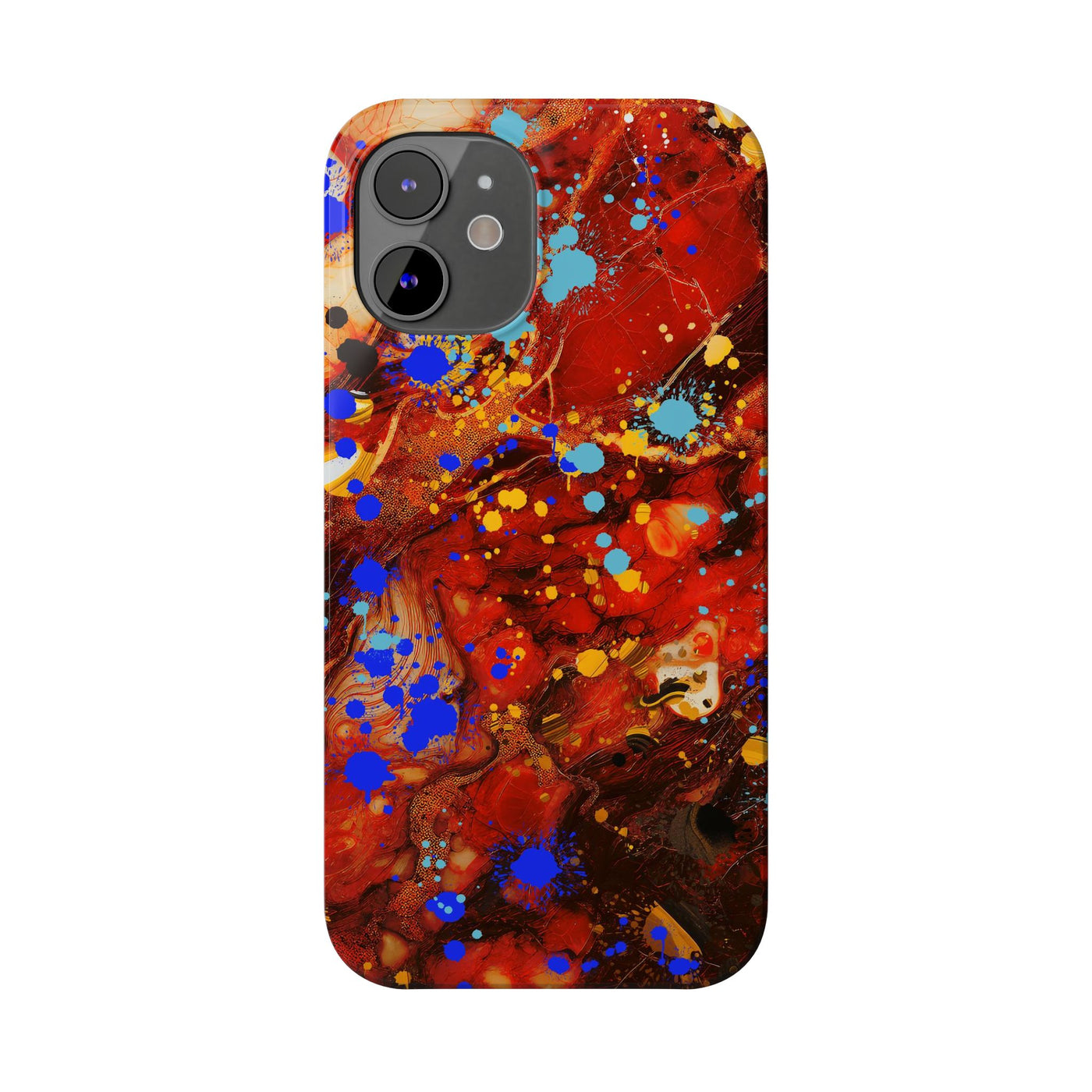 Slim Cute iPhone Cases - | iPhone 15 Case | iPhone 15 Pro Max Case, Iphone 14 Case, Iphone 14 Pro Max, Iphone 13, Fall Marble Paint Splash