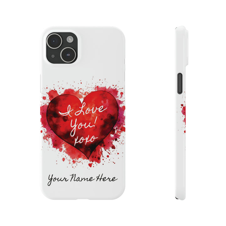 Slim Personalized Slim Cute iPhone Cases - | iPhone 15 Case | iPhone 15 Pro Max Case, Iphone 14 Case, Iphone 14 Pro Max, Iphone 13, Valentine Heart Love - Studio40ParkLane