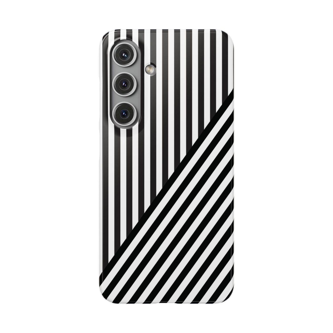 Aesthetic Black White Stripes Cute Phone Case Sleek Snap - For iPhone 17 Pro Max iPhone 16 Pro iPhone 15 Iphone 14 Plus 13 Pro 12 11 10 Gift - Studio40ParkLane