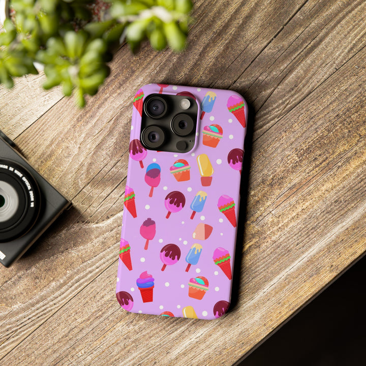 Slim Cute Phone Cases for Iphone - | iPhone 15 Case | iPhone 15 Pro Max Case, Iphone 14 Case, Iphone 14 Pro Max, Iphone 13, Summer Ice - cream Pink - Studio40ParkLane