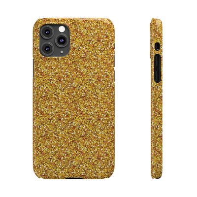 Slim Muted Gold Play on Faux Glitter Effect Cute Phone Cases for Iphone 16 Pro Max | iPhone 15 Case | iPhone 15 Pro Max Case, Iphone 14, Iphone 14 Pro Max, Iphone 13 12 11 8 7