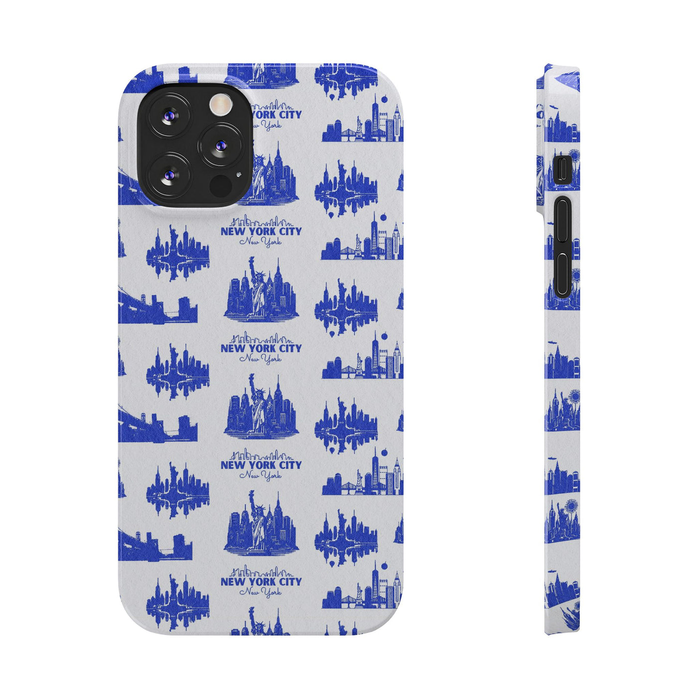 New York Skyline Blue Collage Coquette Gift for Her Cute Phone Cases for Iphone 16 Pro Max | iPhone 15 Case | iPhone 15 Pro Max Case, Iphone 14, Iphone 14 Pro Max, Iphone 13 12 11 8 7