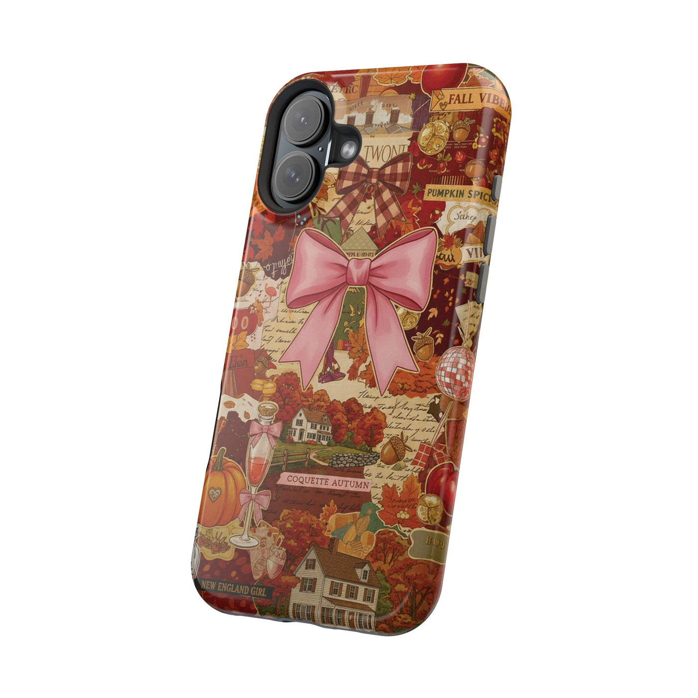 New England Fall Coquette Collage Tough Magsafe Cute Phone Cases for Iphone | iPhone 15 Pro Max Case, Iphone 14, Iphone 14 13 12 11 10 9 8 7 - Studio40ParkLane