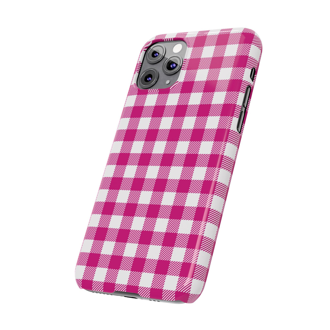 Slim Pink Gingham Gift for Her Cute Phone Cases for Iphone 16 Pro Max | iPhone 15 Case | iPhone 15 Pro Max Case, Iphone 14, 13, 12, 11, 10, 8, 7