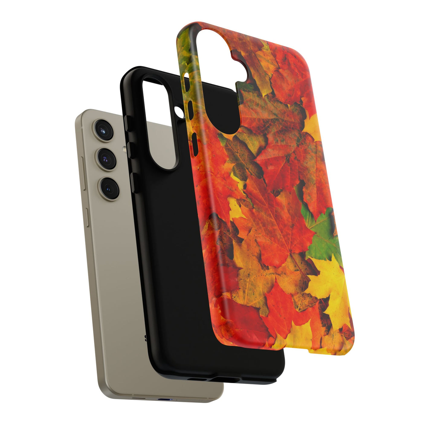 Fall Leaves Impact Resistant, Cute Phone Cases for Samsung S24, S23, S22, S21, IPhone 15 pro Iphone 14 pro Iphone 13 IPhone 12 Iphone 11