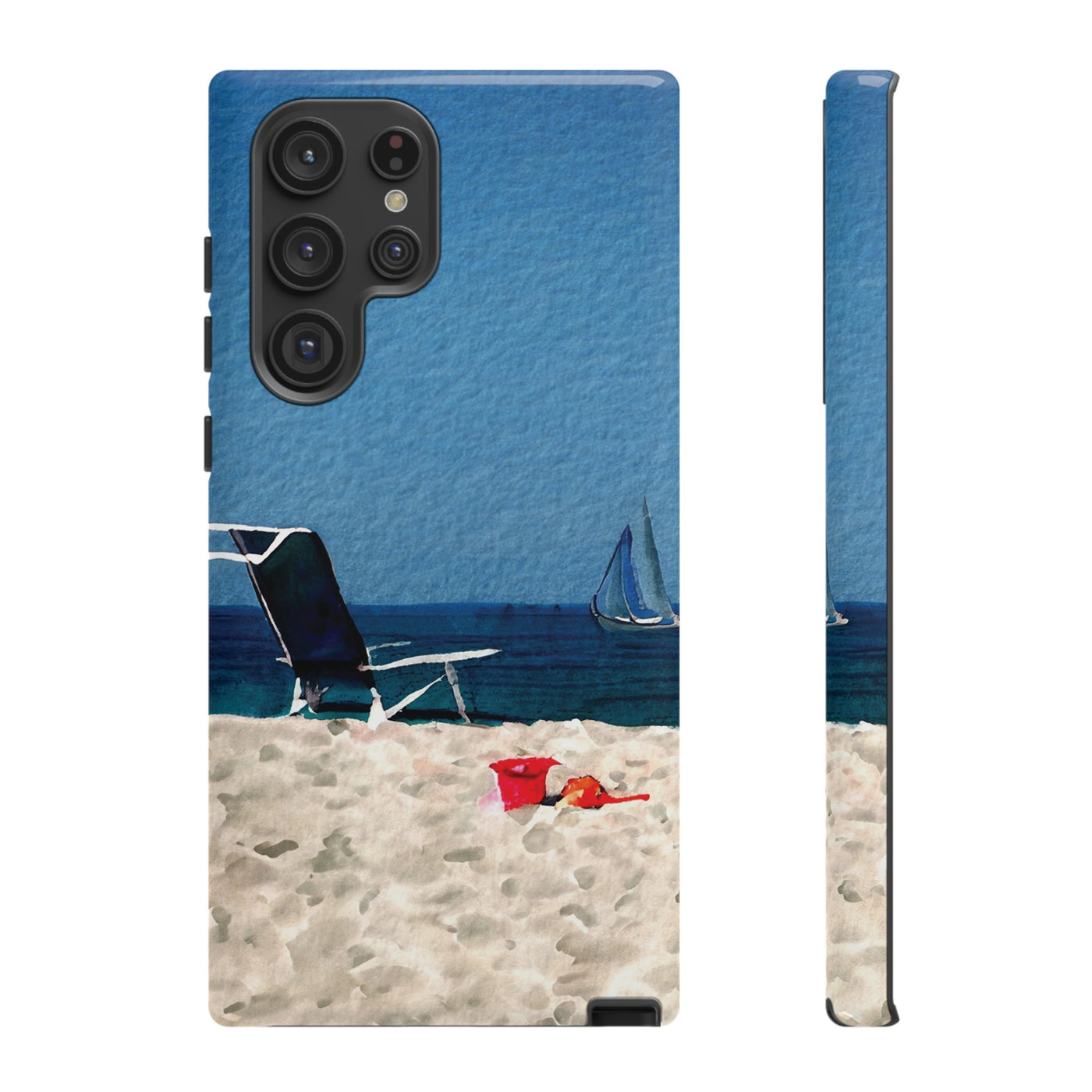 Cute Samsung Case | Cool Iphone Case | Summer Blue Beach Chair, Samsung S24, S23, S22, S21, IPhone 15 Case | Iphone 14 Case, Iphone 13 Case