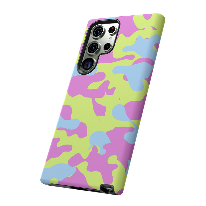 Cute Phone Case | Aesthetic Phone Cases| for Galaxy S23, S22, S21, S20 | Blue Pink Camouflage, Protective Phone Case - Studio40ParkLane