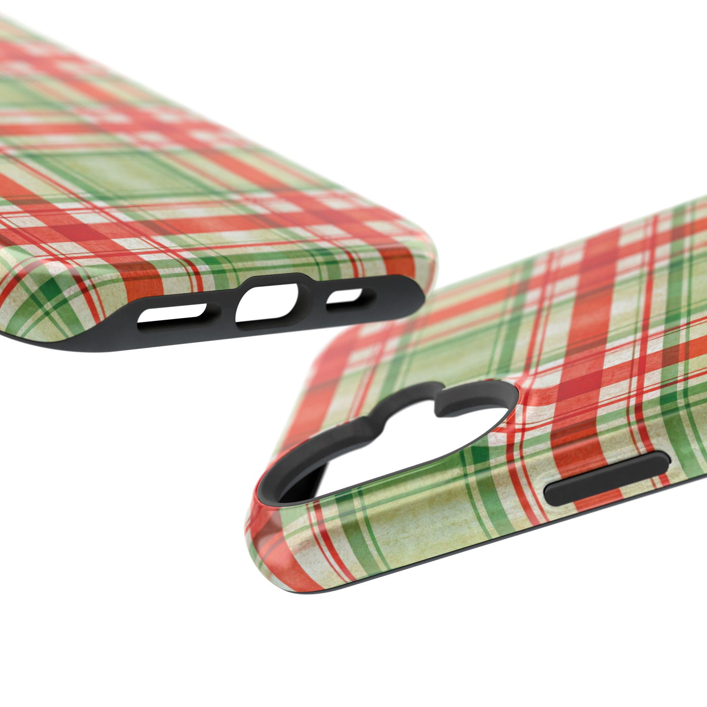 Aesthetic Tough Magsafe Red Green Checkered Phone Case - For iPhone 17 Pro Max iPhone 16 Pro iPhone 15 Iphone 14 Plus 13 Pro 12 11 10 - Studio40ParkLane