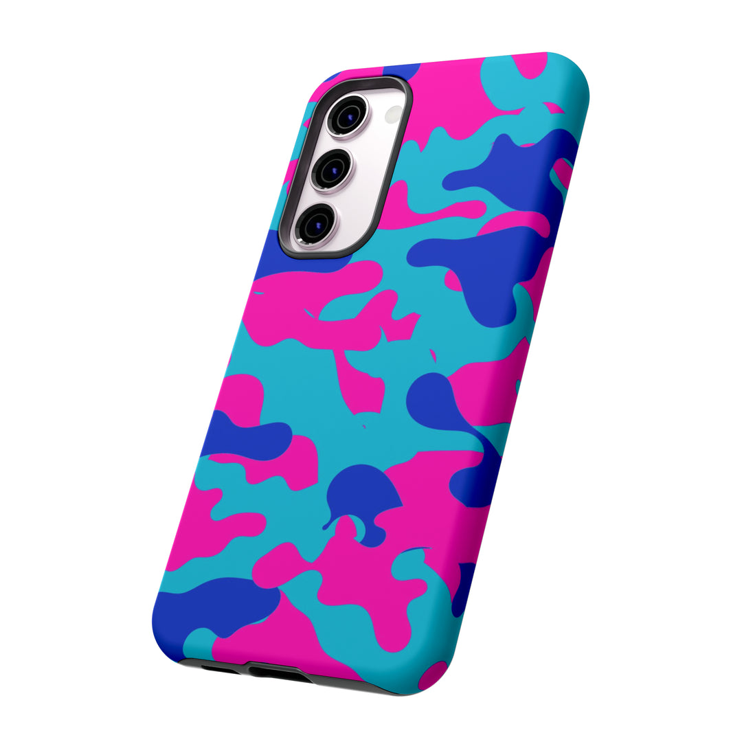 Cute Samsung Phone Case | Aesthetic Samsung Phone Case | Galaxy S23, S22, S21, S20 | Blue Pink Camouflage, Protective Phone Case - Studio40ParkLane