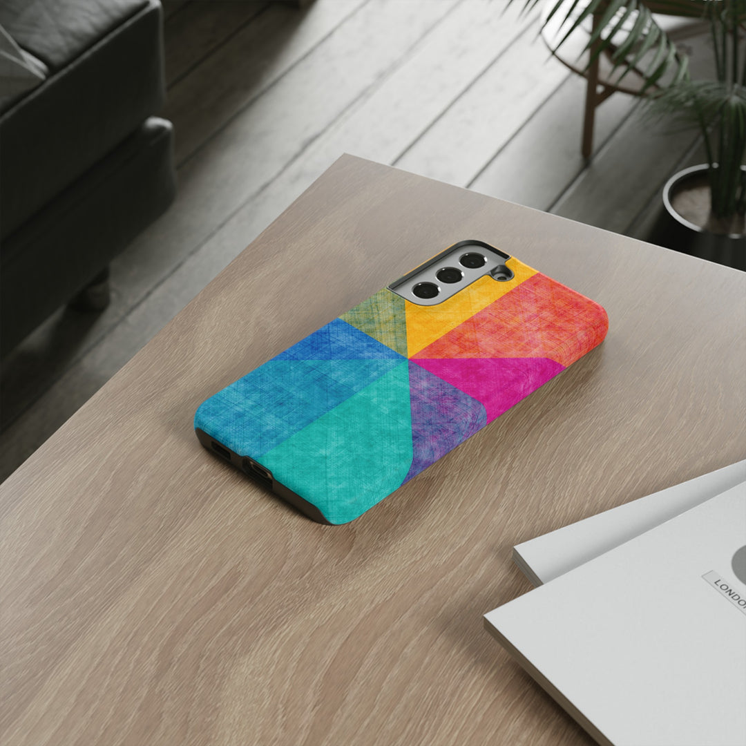 Impact Resistant, Colored Shapes, Cute Phone Cases for Samsung S24, S23, S22, S21, IPhone 15 pro Iphone 14 pro Iphone 13 IPhone 12 Iphone 11 - Studio40ParkLane
