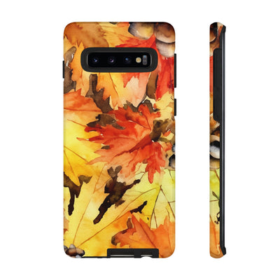 Impact Resistant, Fall Leaves, Cute Phone Cases for Samsung S24, S23, S22, S21, IPhone 15 pro Iphone 14 pro Iphone 13 IPhone 12 Iphone 11