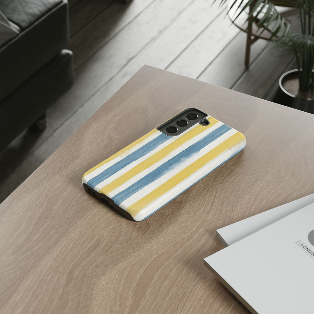 Tough Cute Yellow Stripes Phone Case, for IPhone 17 Pro Max | Iphone 17 Air, Iphone 16, IPhone 15, 14 13 12, Samsung Galaxy S26, S25, S24, S23 - Studio40ParkLane