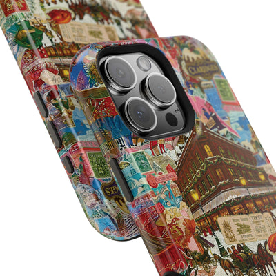 Aesthetic Tough Magsafe London Coquette Collage Phone Case - For iPhone 17 Pro Max iPhone 16 Pro iPhone 15 Iphone 14 Plus 13 Pro 12 11 10 - Studio40ParkLane