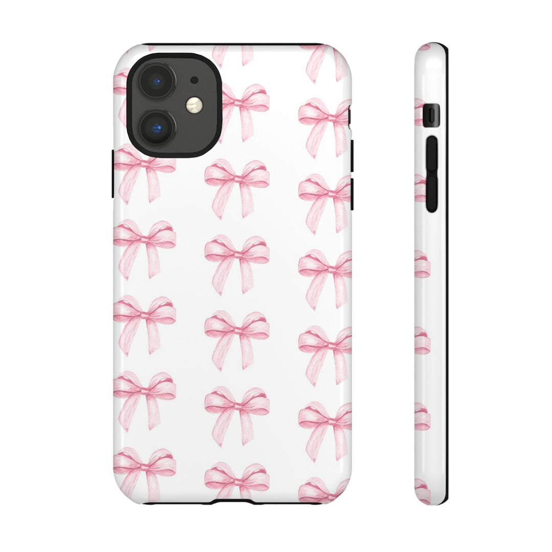 Pink Bows Cute Phone Case, for IPhone 16 Pro Max | Iphone 15, Iphone 14, IPhone 13 Case, 11 8 7, Samsung Galaxy S24, S23, S22, S21, 2 Layer Protection - Studio40ParkLane