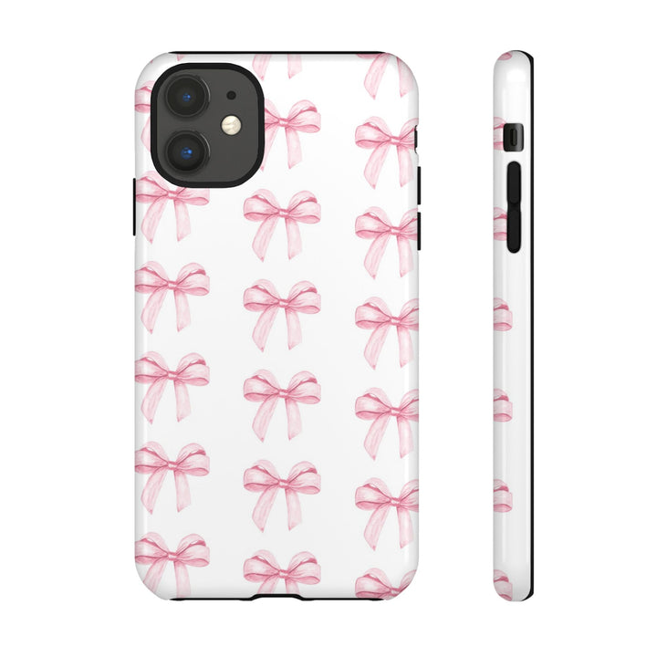 Pink Bows Cute Phone Case, for IPhone 16 Pro Max | Iphone 15, Iphone 14, IPhone 13 Case, 11 8 7, Samsung Galaxy S24, S23, S22, S21, 2 Layer Protection - Studio40ParkLane