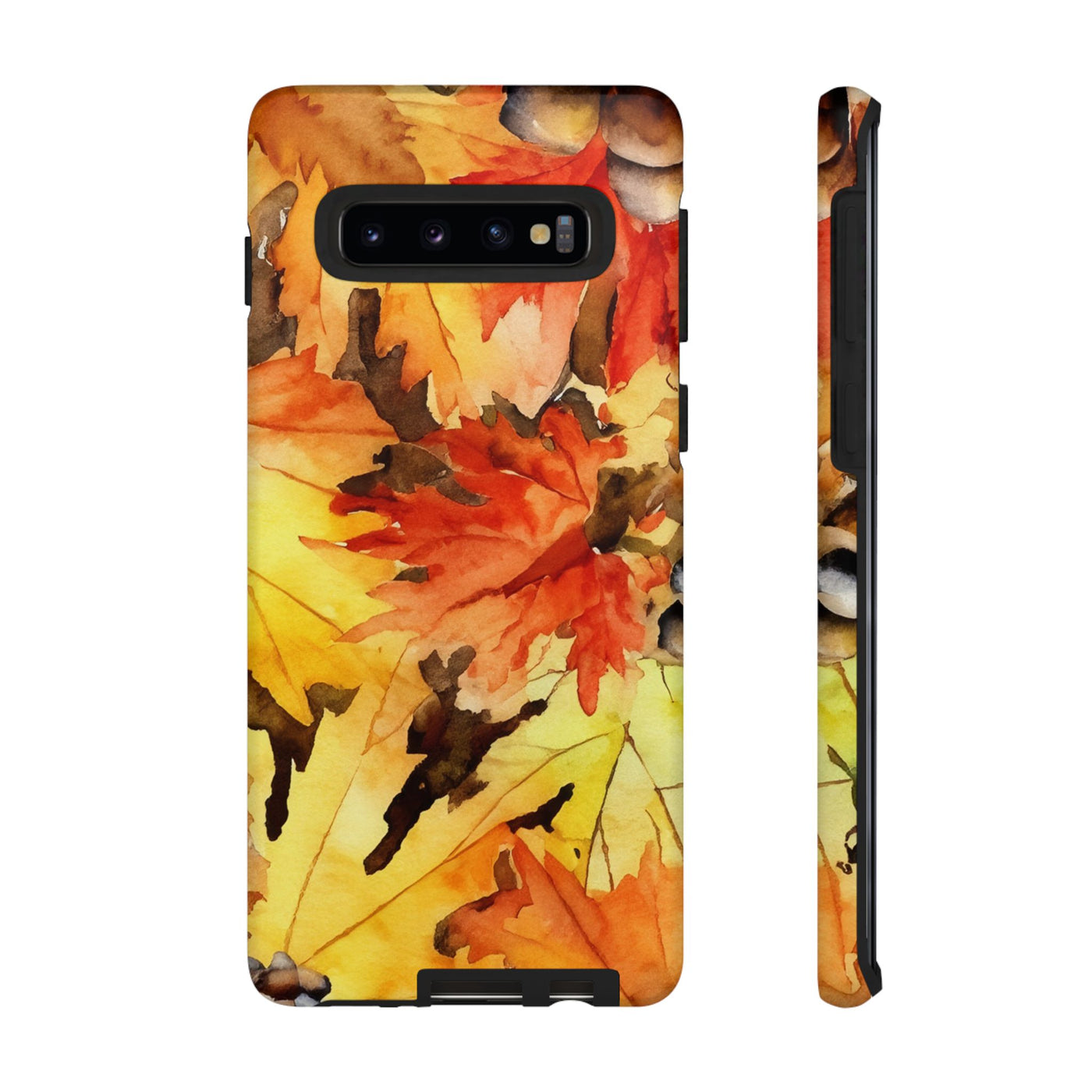 Impact Resistant, Fall Leaves, Cute Phone Cases for Samsung S24, S23, S22, S21, IPhone 15 pro Iphone 14 pro Iphone 13 IPhone 12 Iphone 11