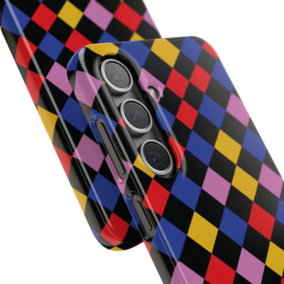 Colorful Checkerboard Cute Phone Case - Sleek Snap - for iPhone 16 15 14 13 12 11 Max Pro Plus Samsung Galaxy S24 S23 S22 S21 S20 Plus Ultra - Studio40ParkLane