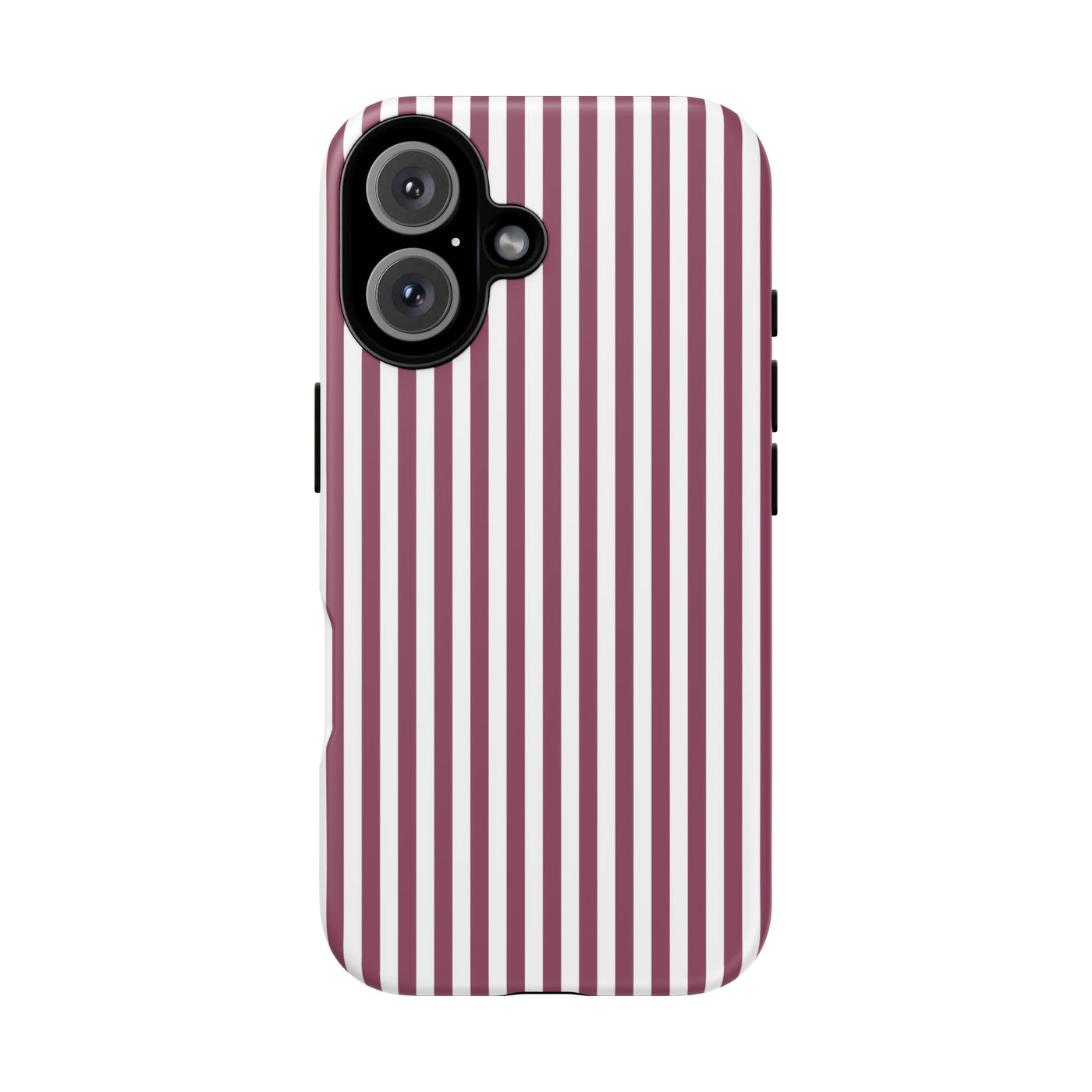 Tough Premium Old Claret Stripes Phone Case Gift for Her - For Apple iPhone 16 Pro Max 16e iPhone 15 Pro iPhone Iphone 14 Plus 13 Pro 12 SE XR - Studio40ParkLane