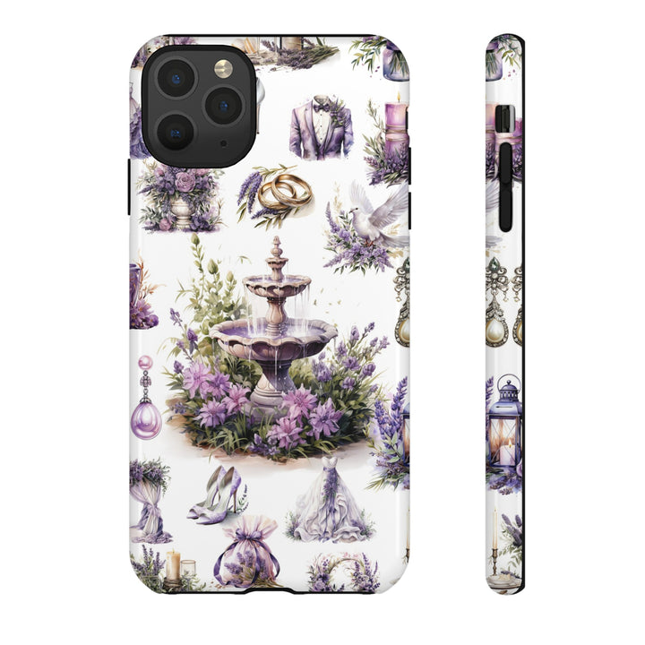 Impact Resistant, Lavender Wedding, Cute Phone Cases for Samsung S24, S23, S22, S21, IPhone 15 pro Iphone 14 pro Iphone 13 IPhone 12 Iphone 11 - Studio40ParkLane