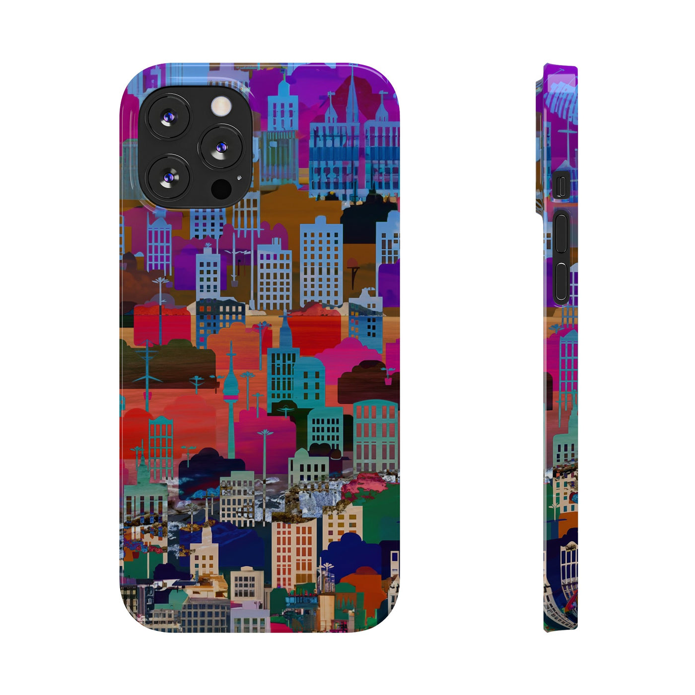 Slim Cute Phone Cases for Iphone - | iPhone 15 Case | iPhone 15 Pro Max Case, Iphone 14 Case, Iphone 14 Pro Max, Iphone 13, Summer Big City