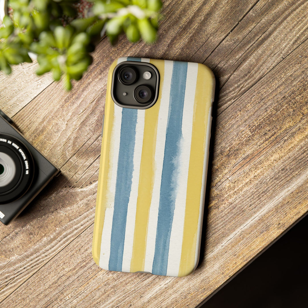 Tough Cute Yellow Stripes Phone Case, for IPhone 17 Pro Max | Iphone 17 Air, Iphone 16, IPhone 15, 14 13 12, Samsung Galaxy S26, S25, S24, S23 - Studio40ParkLane