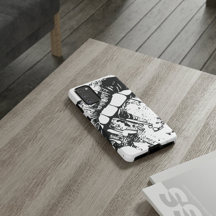 Cute Samsung Phone Case | Aesthetic Samsung Phone Case | Smile Lips Black White | Galaxy S23, S22, S21, S20 | Luxury Double Layer | Cool - Studio40ParkLane