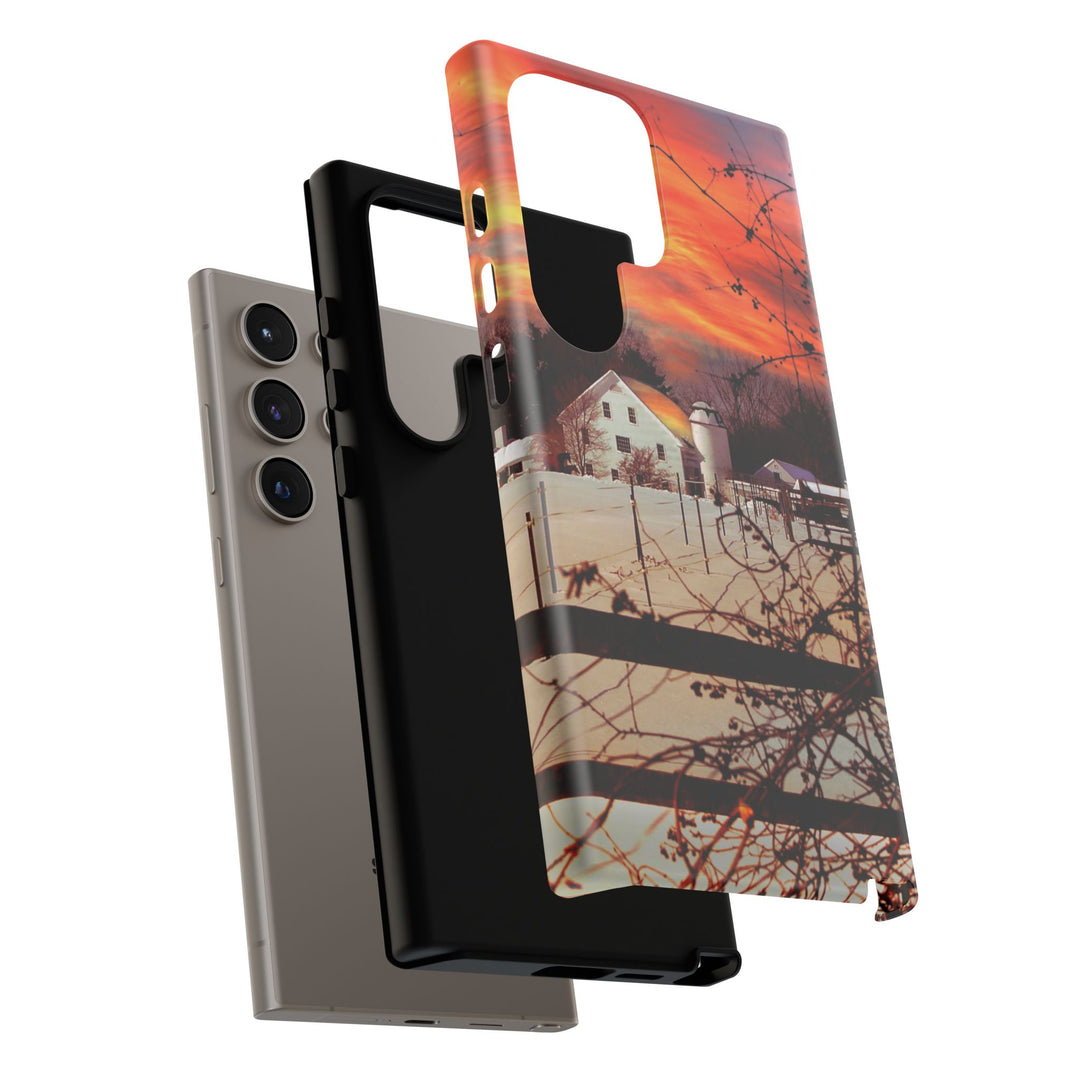 Impact Resistant, Winter Sunset Cute Phone Cases for Samsung S24, S23, S22, S21, IPhone 15 pro Iphone 14 pro Iphone 13 IPhone 12 Iphone 11 - Studio40ParkLane