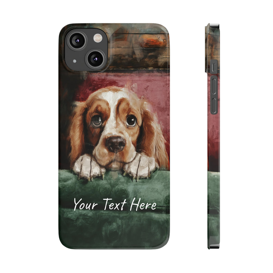 Slim Personalized Cute iPhone Cases - | iPhone 15 Case | iPhone 15 Pro Max Case, Iphone 14 Case, Iphone 14 Pro Max, Iphone 13, Cocker Spaniel Dog - Studio40ParkLane