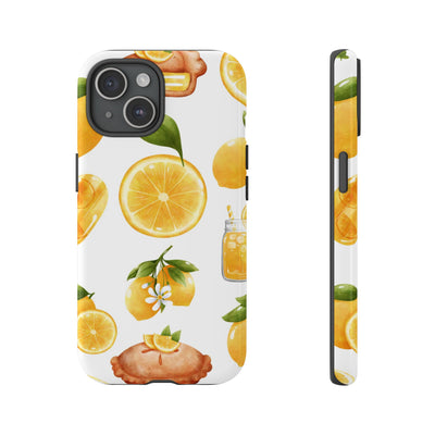 Impact Resistant, Lemon Fruit Pie, Cute Phone Cases for Samsung S24, S23, S22, S21, IPhone 15 pro Iphone 14 pro Iphone 13 IPhone 12 Iphone 11