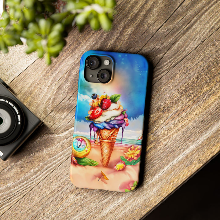 Slim Summer Ice Cream Cone Slim Cute Phone Cases for Iphone | iPhone 15 Case | iPhone 15 Pro Max Case, Iphone 14, Iphone 14 Pro Max, Iphone 13 - Studio40ParkLane