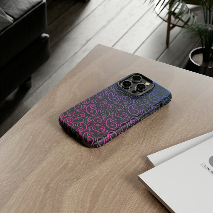 Cute IPhone Case | iPhone 15 Case | iPhone 15 Pro Max Case, Iphone 14 Case, Iphone 14 Pro Max Case IPhone Case for Art Lovers, Paisley Blue Pink - Studio40ParkLane