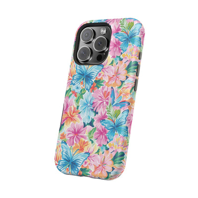 Butterflies Flowers Magsafe Cute Phone Case for Iphone Gift for Her, iPhone 16 Case iPhone 15 Pro Max Case, Iphone 14, Iphone 14 Pro Max, 13, 12