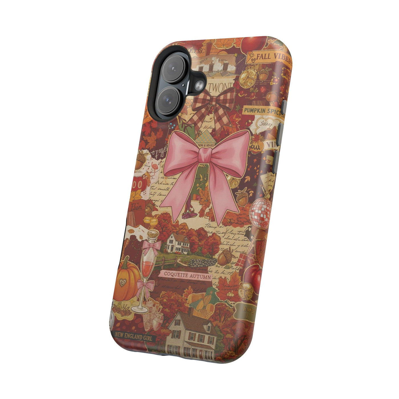 New England Fall Coquette Collage Tough Magsafe Cute Phone Cases for Iphone | iPhone 15 Pro Max Case, Iphone 14, Iphone 14 13 12 11 10 9 8 7 - Studio40ParkLane