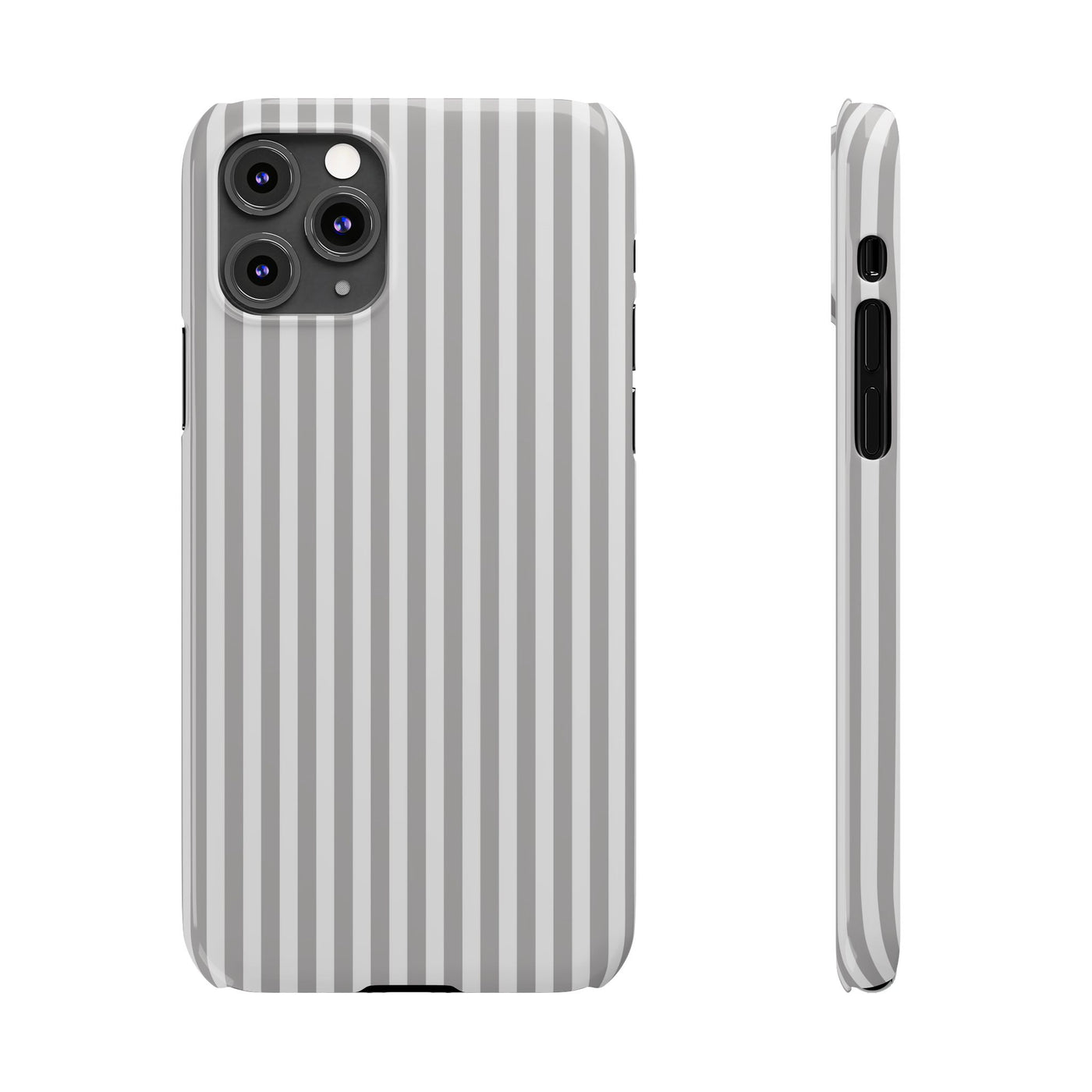 Slim Light Grey Striped Cute Phone Case for Iphone 16 - | iPhone 15 Pro Max Case | iPhone 14 Case Iphone 13 12 11 10 9 8 7 Gift for Her - Studio40ParkLane