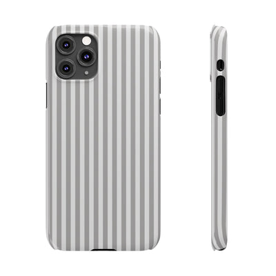 Slim Light Grey Striped Cute Phone Case for Iphone 16 - | iPhone 15 Pro Max Case | iPhone 14 Case Iphone 13 12 11 10 9 8 7 Gift for Her - Studio40ParkLane