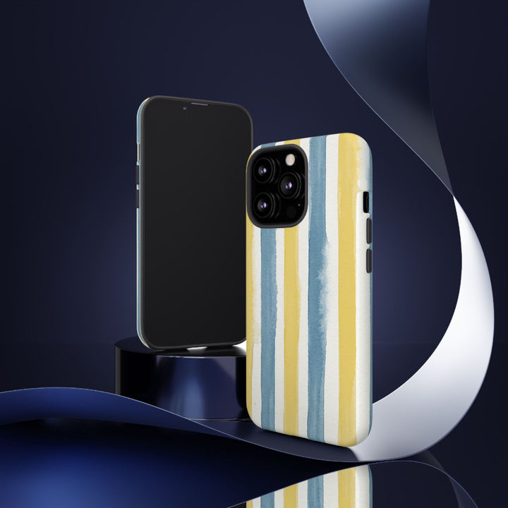 Tough Cute Yellow Stripes Phone Case, for IPhone 17 Pro Max | Iphone 17 Air, Iphone 16, IPhone 15, 14 13 12, Samsung Galaxy S26, S25, S24, S23 - Studio40ParkLane