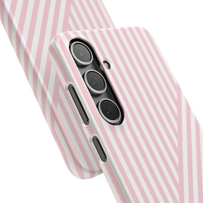 Aesthetic Sweet Pink Stripes Cute Phone Case Sleek Snap - For iPhone 17 Pro Max iPhone 16 Pro iPhone 15 Iphone 14 Plus 13 Pro 12 11 10 Gift