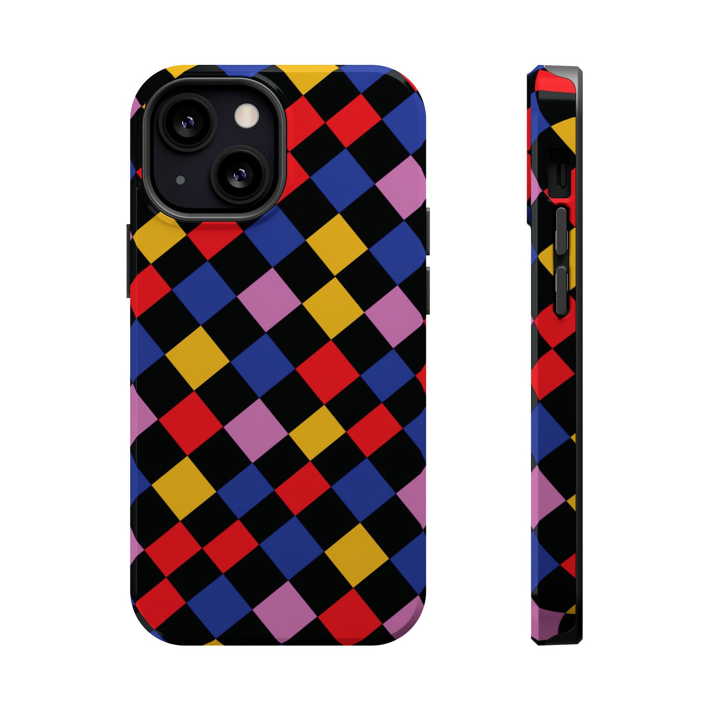 Aesthetic Colorful Checkerboard Tough Magsafe Phone Case - For iPhone 17 Pro Max iPhone 16 Pro iPhone 15 Iphone 14 Plus 13 Pro 12 11 Gift - Studio40ParkLane
