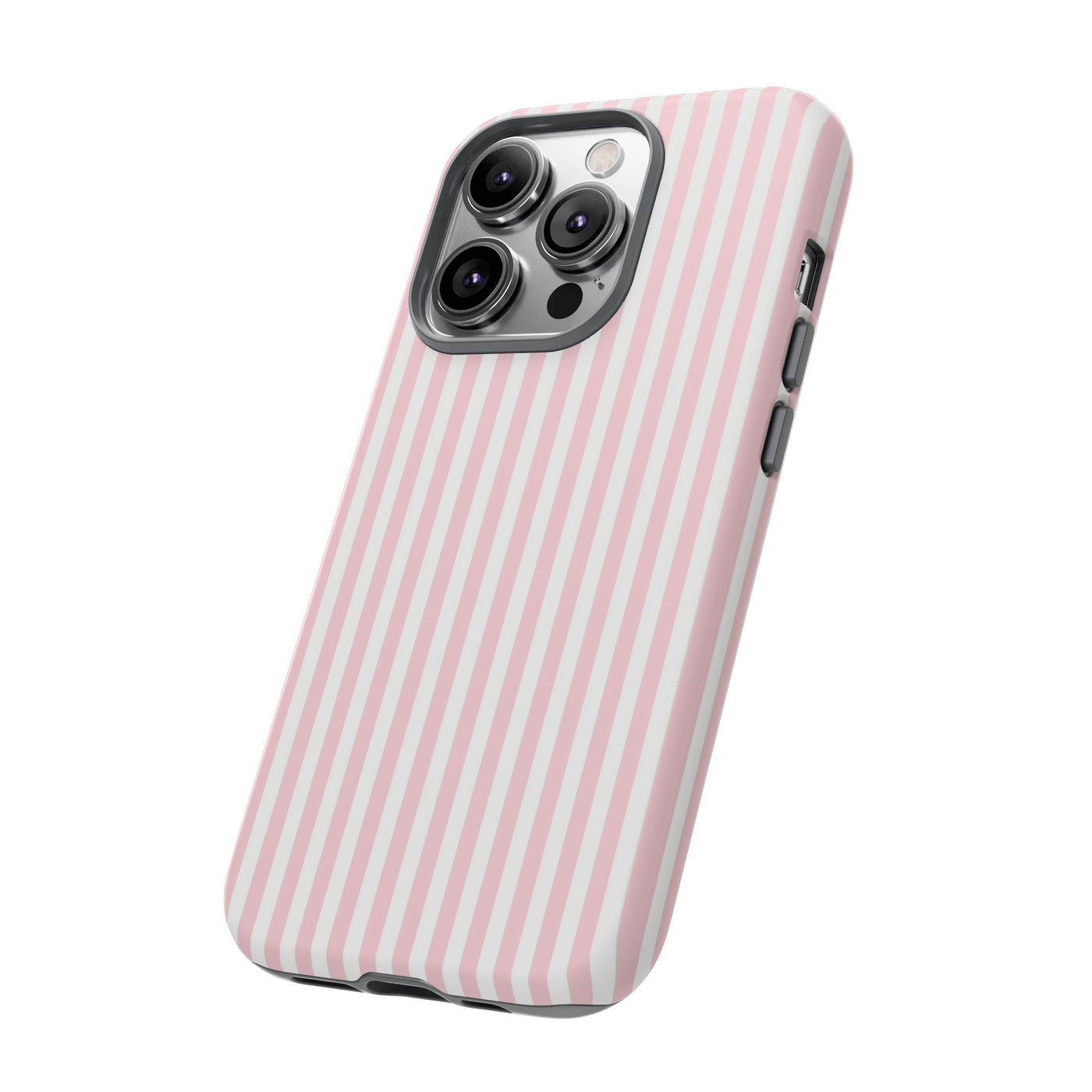 Tough Premium Sweet Pink Stripes Phone Case Gift for Her - For Apple iPhone 16 Pro Max 16e iPhone 15 Pro iPhone Iphone 14 Plus 13 Pro 12 SE XR - Studio40ParkLane