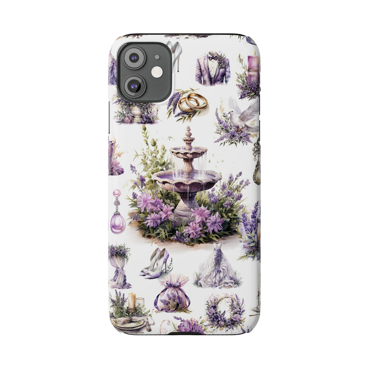 Slim Cute Phone Cases for Iphone | iPhone 15 Case | iPhone 15 Pro Max Case, Iphone 14, Iphone 14 Pro Max, Iphone 13, Lavender Wedding Theme - Studio40ParkLane