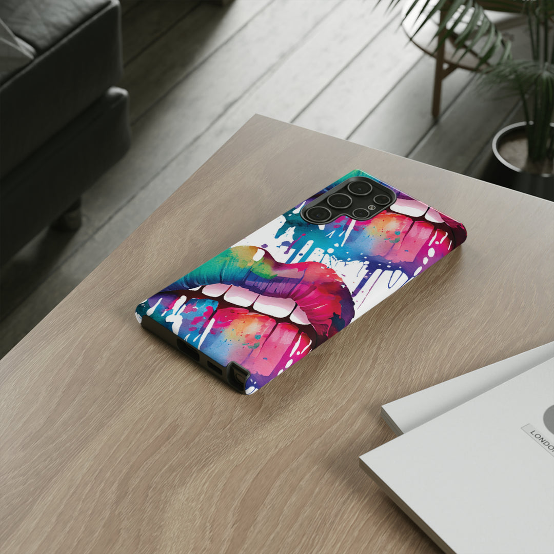 Cute Samsung Phone Case | Aesthetic Samsung Phone Case | Smile Lips Colorful | Galaxy S23, S22, S21, S20 | Luxury Double Layer | Cool - Studio40ParkLane