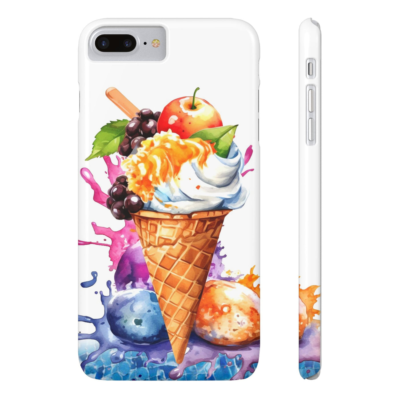 Summer Ice Cream Cone Slim Cute Phone Cases for Iphone  | iPhone 15 Case | iPhone 15 Pro Max Case, Iphone 14, Iphone 14 Pro Max, Iphone 13