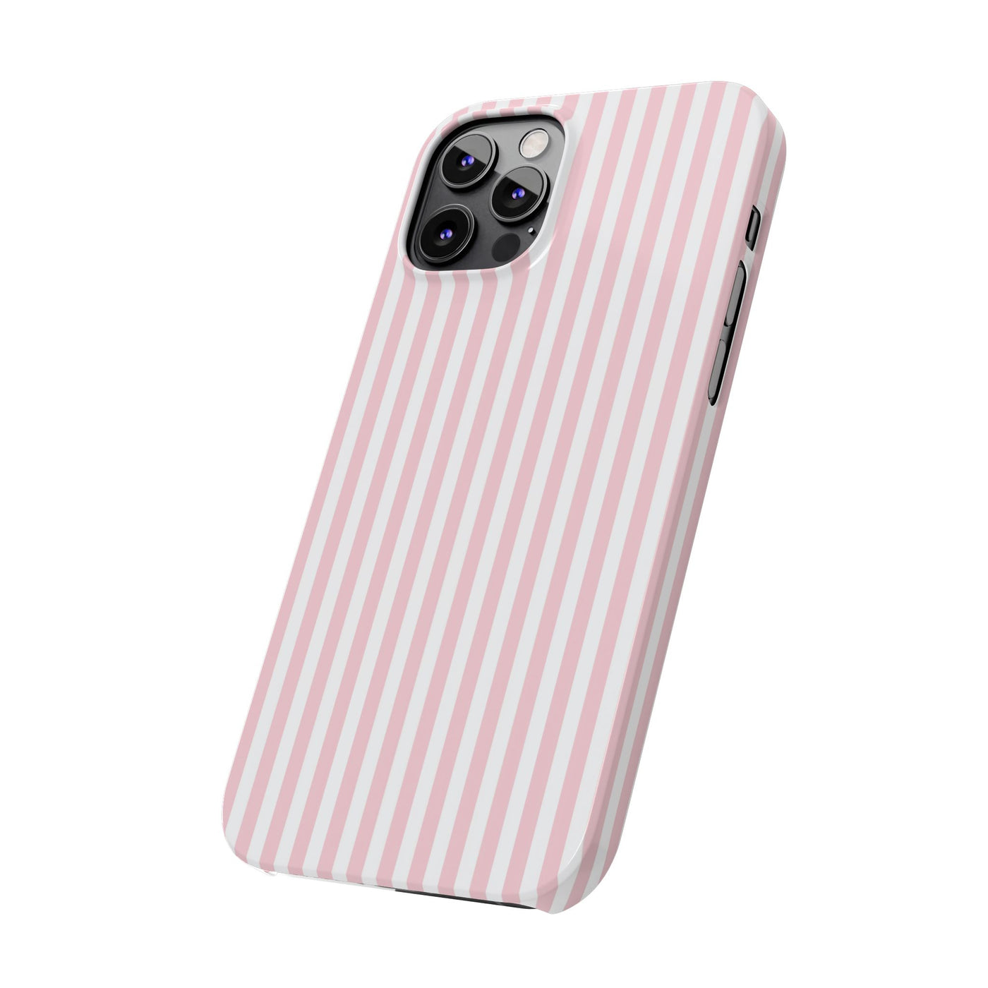 Slim Sweet Pink Striped Cute Phone Case for Iphone 16 - | iPhone 15 Pro Max Case | iPhone 14 Case Iphone 13 12 11 10 9 8 7 X XS Gift for Her